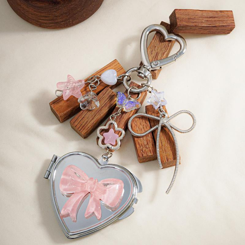 Heart Shaped Mirror Keychain, Fashionable Keychain for Women & Men, Trendy All - Match & Exquisite Keychain for Birthday Gift, Valentine'S Day, Gift